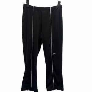 Nike Dri-FIT Black Track Pants XS (0-2) with White Piping & Ankle Zips